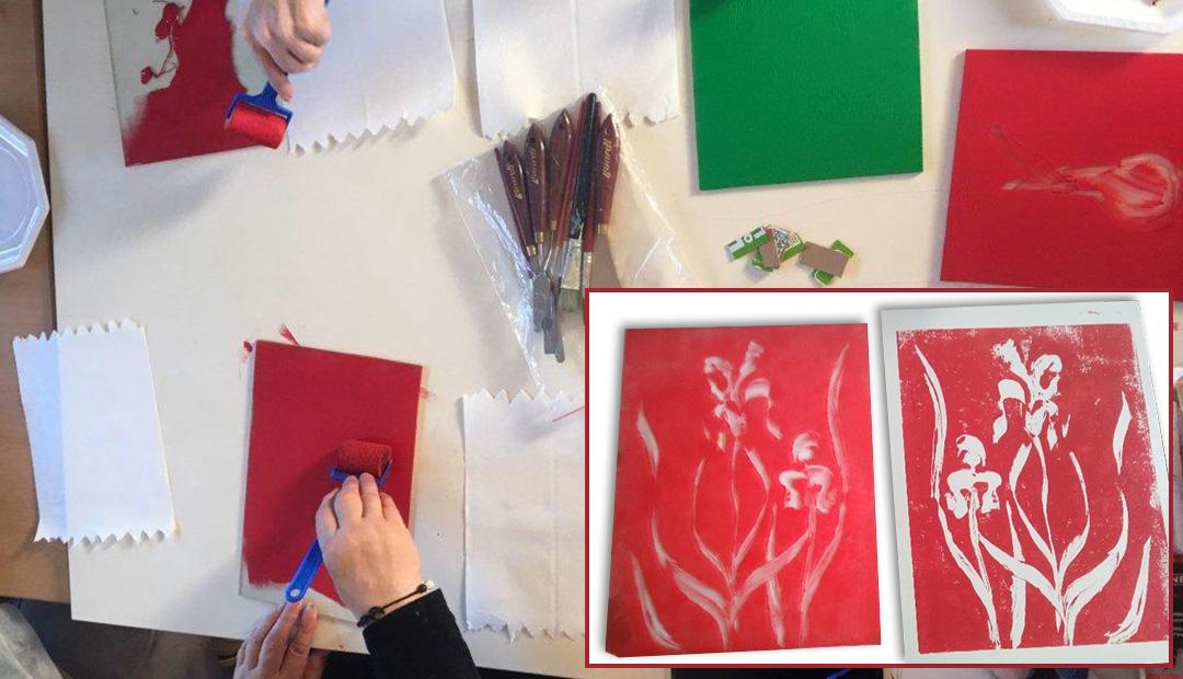 Vue "aérienne" de l'atelier, avec une production dans un encadré