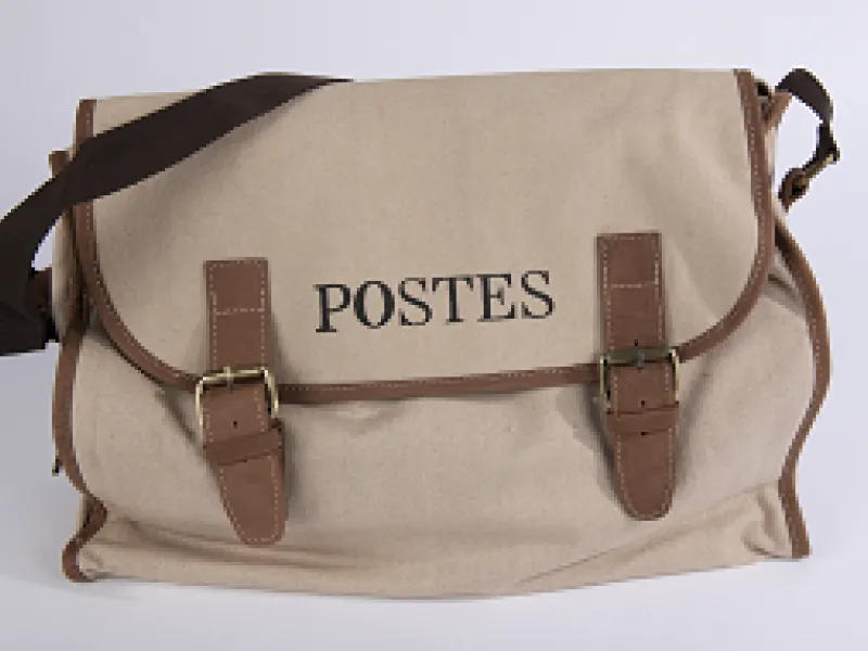 Vue 1 – Besace grand modèle beige
